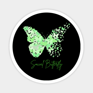 Social Butterfly Personality v4 Magnet